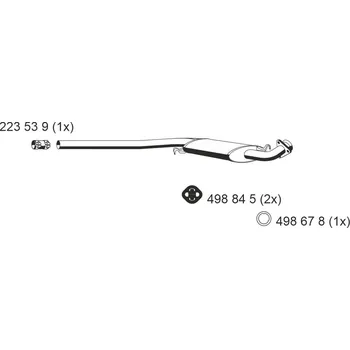 Tlumič výfuku Střední tlumič výfuku ERNST 234023