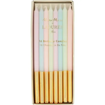 Svíčka Meri Meri Dortové svíčky Ladurée Paris Gold Dipped - 16 ks