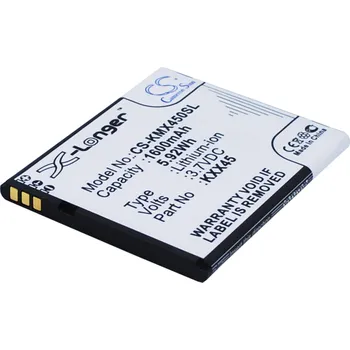 Baterie pro mobilní telefon Baterie Cameron Sino CS-KMX450SL, Li-Ion, 1600