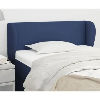 Čelo postele typu ušák modré 93x23x78/88 cm textil - 8720287247166