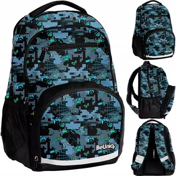 Školní batoh vícekomorový Paso modrý, vícebarevný