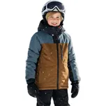Chlapecká lyžařská bunda COLOR KIDS-Jr. Ski Jacket - Colorbl.-2024-Nuthatch Hnědá 164