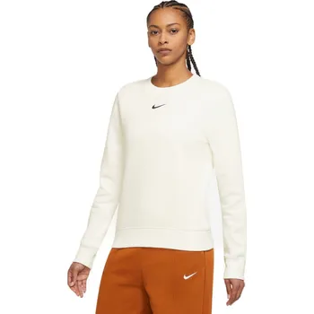 Pánská mikina Dámská zateplená mikina NIKE-W NSW PHNX FLC STD CREW SAIL/BLACK Bílá XS