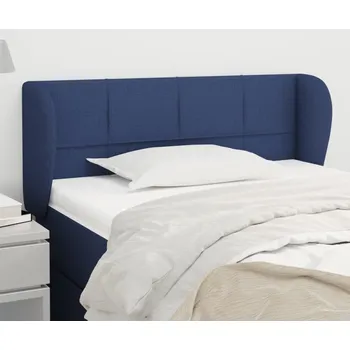 Čelo postele typu ušák modré 103x23x78/88 cm textil - 8720287250043