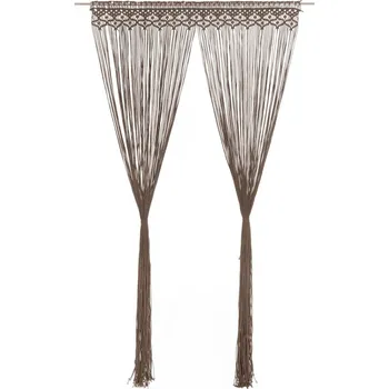 Macramé závěs taupe 140 x 240 cm bavlna - 8720286180822