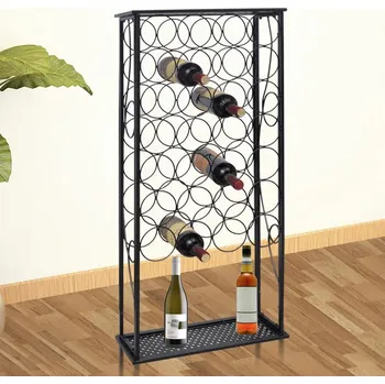 Stojan na víno Stojan na víno na 28 lahví, kovový - 8718475868057