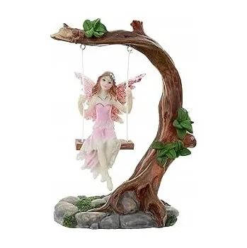 Figurka Puckator FY417 Dekorativní figurka - Růžová víla na houpačce