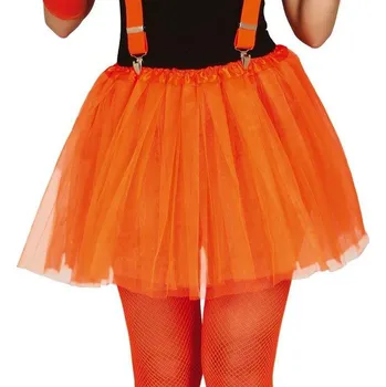 Karnevalový kostým GuircaTylová tutu sukně 40cm - neonově oranžová