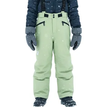 Snowboardové kalhoty Dětské lyžařské kalhoty COLOR KIDS-Ski Pants W. Pockets-9303-Shadow Lime Zelená 164