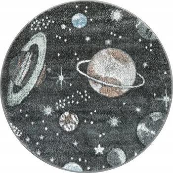 Koberec KOBEREC KULATÝ LIMA DO POKOJE PRO CHLAPCE HVĚZDY KOSMOS PLANETY prům. 120 cm