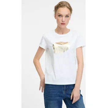 Dámské oblečení Bílé dámské tričko s krátkým rukávem ORSAY - Dámské Orsay bílá 3118546