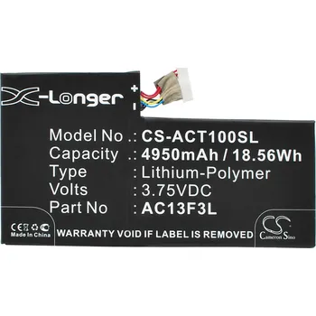 Baterie k tabletu Baterie Cameron Sino CS-ACT100SL, Li-Polymer, 4950