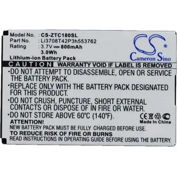 Baterie pro mobilní telefon Baterie Cameron Sino CS-ZTC180SL, Li-Ion, 800