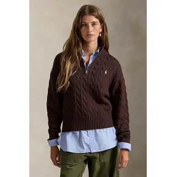 Pánský svetr Bavlněný svetr Polo Ralph Lauren 211963467 hnědá 89X, vel. XS