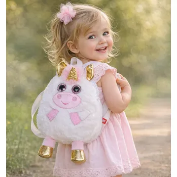 Dětský batoh wiky Dívčí batoh UNICORN - JEDNOROŽEC plyšový 38 cm