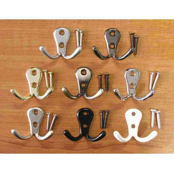 Věšák 63328 - 017 půlvěšák satén nikl (dvojháček) (63328 - 017 půlvěšák satén nikl (dvojháček))