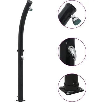 Zahradní sprcha Solární sprcha černá 214 cm 20 l - 8719883806167