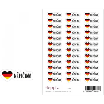 samolepka Fleppi Samolepky Němčina