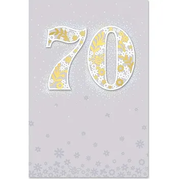 Ditipo Blahopřání - VÝROČÍ 70.tiny, glitr (přání DK) 6890286