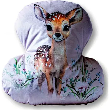 Dekorativní polštářek Dětský polštářek dekorační s motivem Mládě jelena detex