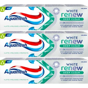 zubní pasta Aquafresh White Renew Deep Clean zubní pasta s fluoridem 75 Ml x3