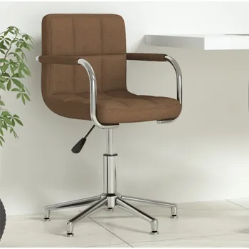 Otočná kancelářská židle hnědá textil - 8720286531129