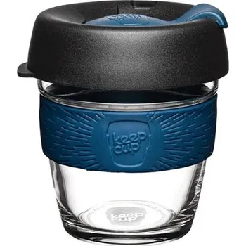 Termohrnek KeepCup KeepCup: Brew + Brew Cork Objem: XS 177 ml, Materiál: Sklo + silikon, Druh: Oxford Blue