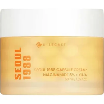 Pleťový krém K-SEСRET K-SECRET – SEOUL 1988 Capsule Cream: Niacinamide 5% + Yuja – Rozjasňující kapslový krém s 5% niacinamidem a extraktem z yuzu – 50 ml