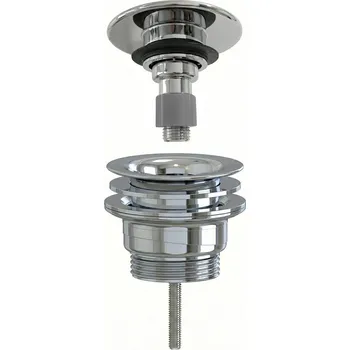 Odvodňovací žlab CERANO - Umyvadlová výpusť - 5/4“ click-clack - univerzální - neuzavíratelná - plast - chrom