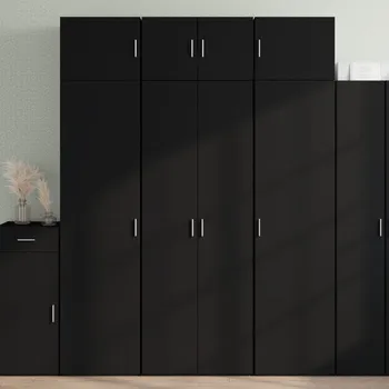 Příborník do zásuvky Skříň highboard černá 70 x 42,5 x 185 cm kompozitní dřevo - 8721102655173