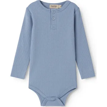 Kojenecký body Dětské body z modalu s dlouhým rukávem a knoflíčky "Blue Iris" MarMar VELIKOST: 86/18 měsíců