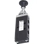 Pneumatický miniaturní šoupátkový ventil, manuálně ovládaný 5/2, G1/8", vzduch/tlačítko Parker B43004HXP