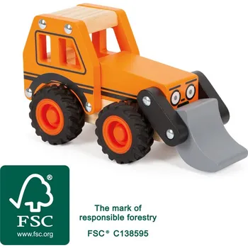 Výuková hračka small foot Dřevěný bagr - poškozený obal