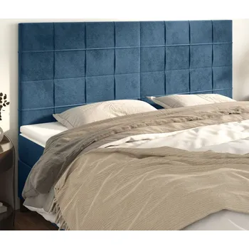 Čelo postele 4 ks tmavě modré 100x5x78/88 cm samet - 8720287242666