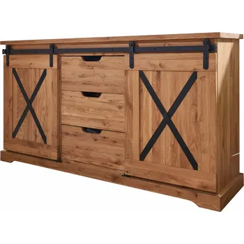 Komoda Dřevěná komoda G+K Meble II WZ-0424 dub (1034240401) (1 karton)