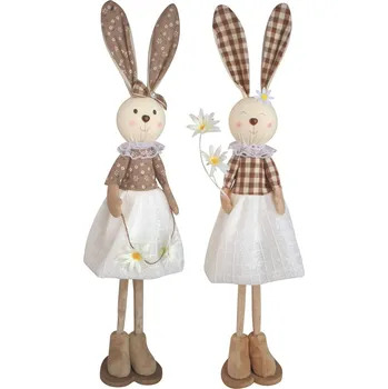 Velikonoční dekorace Anděl Přerov Zajíček na postavení 55 cm, hnědý