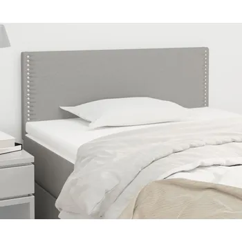 Čelo postele světle šedé 100 x 5 x 78/88 cm textil - 8720287147480