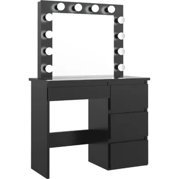 Toaletní stolek Bestent Toaletní stolek s LED zrcadlem Cleopatra Black