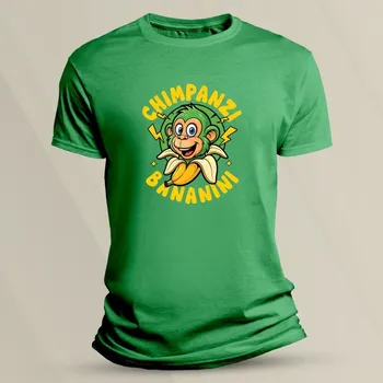 Chlapecké tričko Dětské bavlněné tričko CHIMPANZI BANANINI velikost 152 Zelená