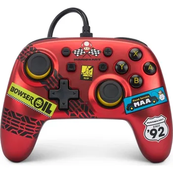 Gamepad Gamepad PowerA Wired Nano Controller for Nintendo Switch– Mario Kart: Racer Red - Nintendo Switch