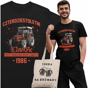 Pánské tričko Tričko dárek k 40. narozeninám 1986 Klasika PRL Ursus C-385A taška