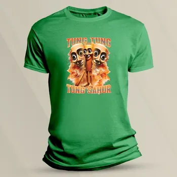 Chlapecké tričko Bavlněné dětské tričko TUNG SAHUR velikost 140 Zelená