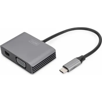 Počítačové příslušenství Systém přenosu AV signálu Digitus 0,2M ADAPTÉR USB-C-MINIDP+VGA 0,2M ADAPTÉR USB-C-MINIDP+VGA