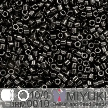 Korálek Korálky Miyuki Delica 10/0. Barva Black DBM0010. Balení 5g.