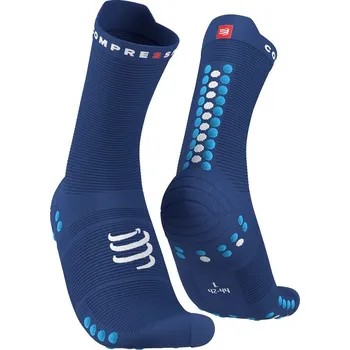 Běžecké oblečení Běžecké kompresní ponožky Compressport Pro Racing Socks v4.0 Run High - SODALITE/FLUO BLUE Velikost: EU 45-48