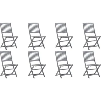 Skládací zahradní židle 8 ks masivní akácie - 8720286508817