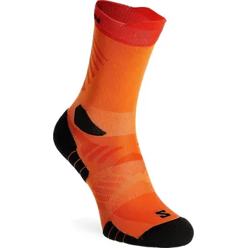 Ponožky na běhání Salomon Aero Crew - red orange/turmeric