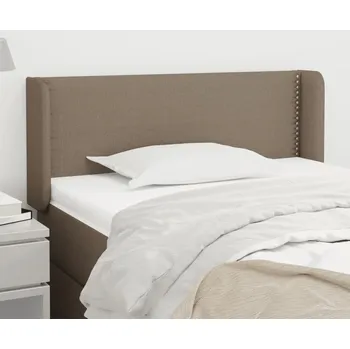 Čelo postele typu ušák taupe 93 x 16 x 78/88 cm textil - 8720287264781