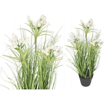 umělá květina UMĚLÁ TRÁVA V KVĚTINÁČI OKRASNÁ ROSTLINA KVĚTINY DEKORACE 45CM