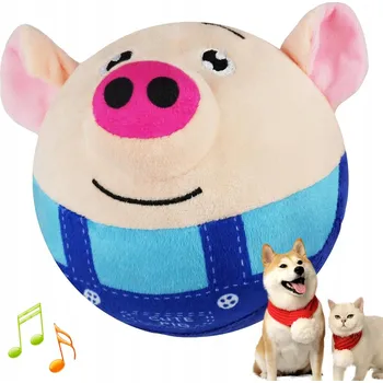 Hračka pro psa Interaktivní hračka pro psy pro kočku, unikající míček, plyšové skákací prasátko